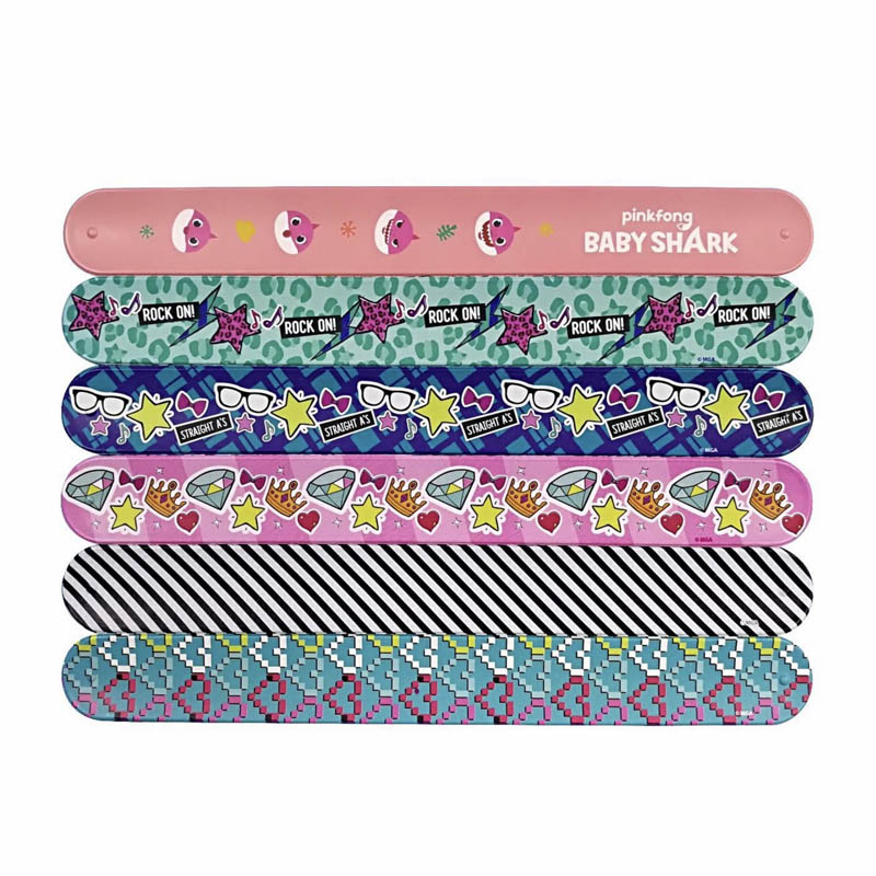 custom printed slap bracelets
